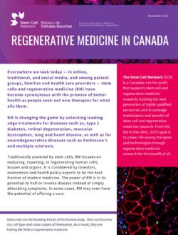 Regenerative medicine in Canada